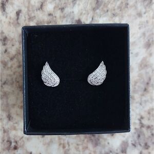 925 Sterling Silver Wings Earrings